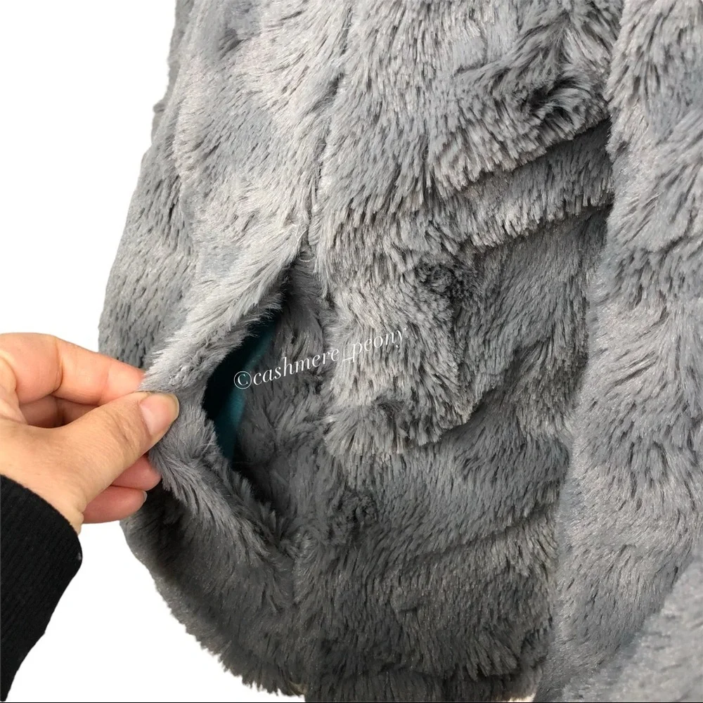 SO Girls 14 XL Fur Puff Reversible Coat